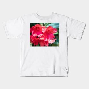 Red rhododendron flowers Kids T-Shirt